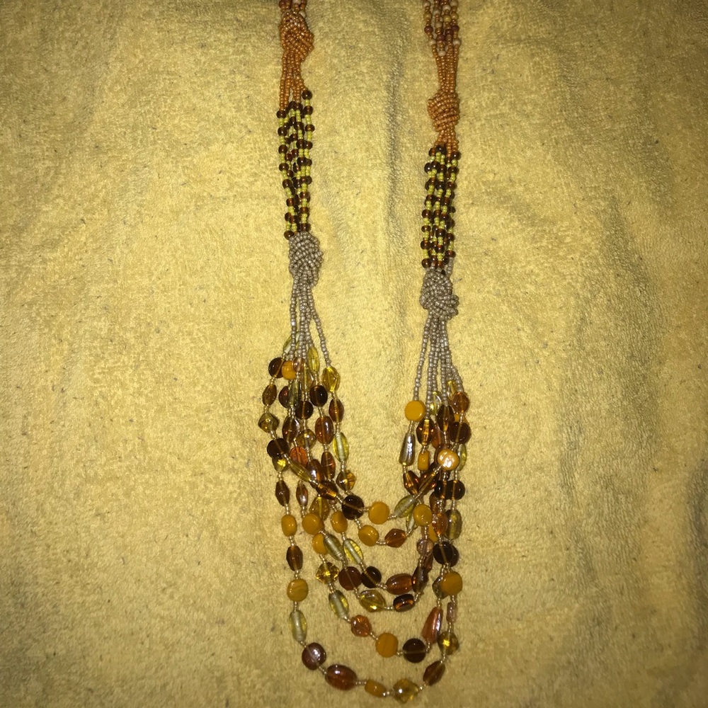 Chest Length Beaded necklace